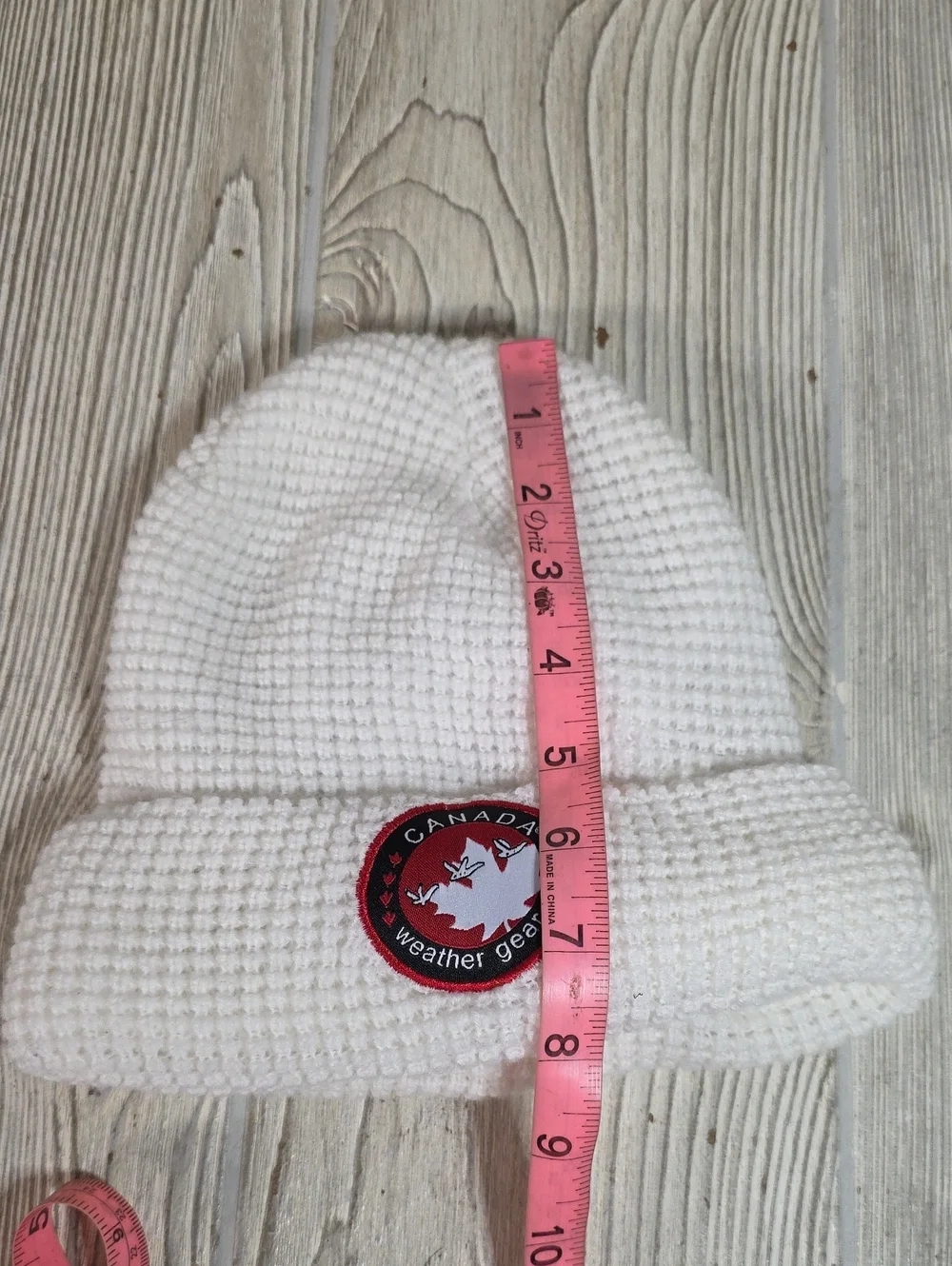Canada Weather Gear White Knit Winter Beanie Hat Adult One Size